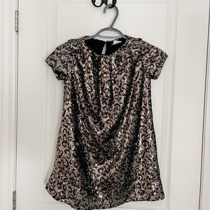 Zara Kids Sequin Cheetah Dress- 8